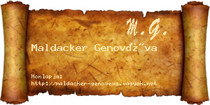 Maldacker Genovéva névjegykártya